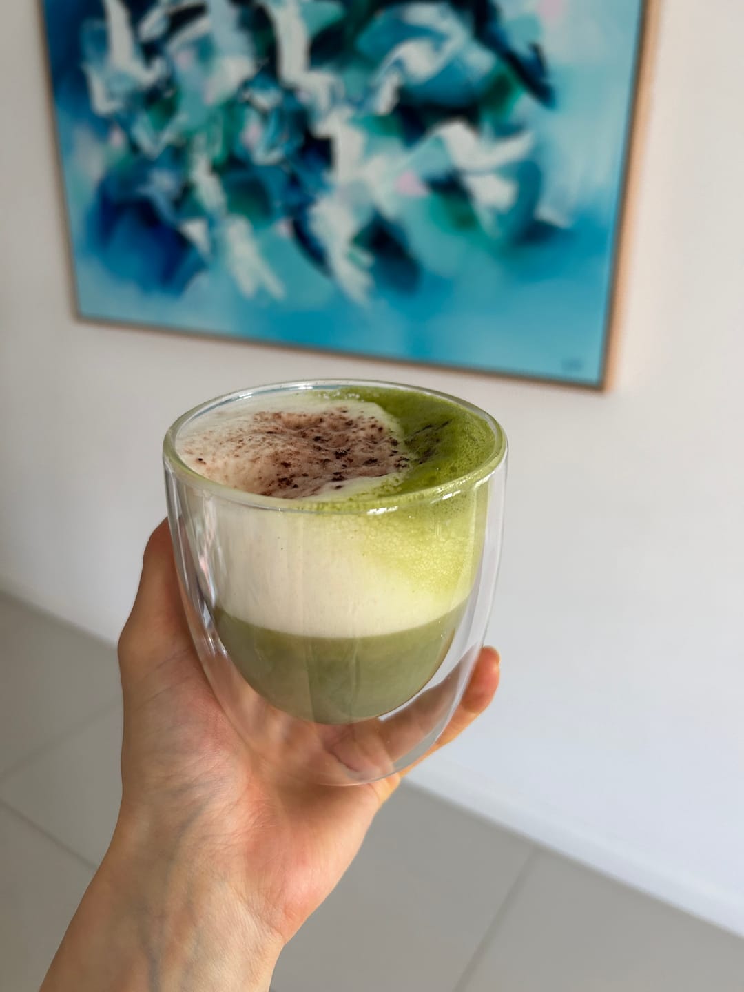 Customer photo review of Unsweetened Matcha Latte