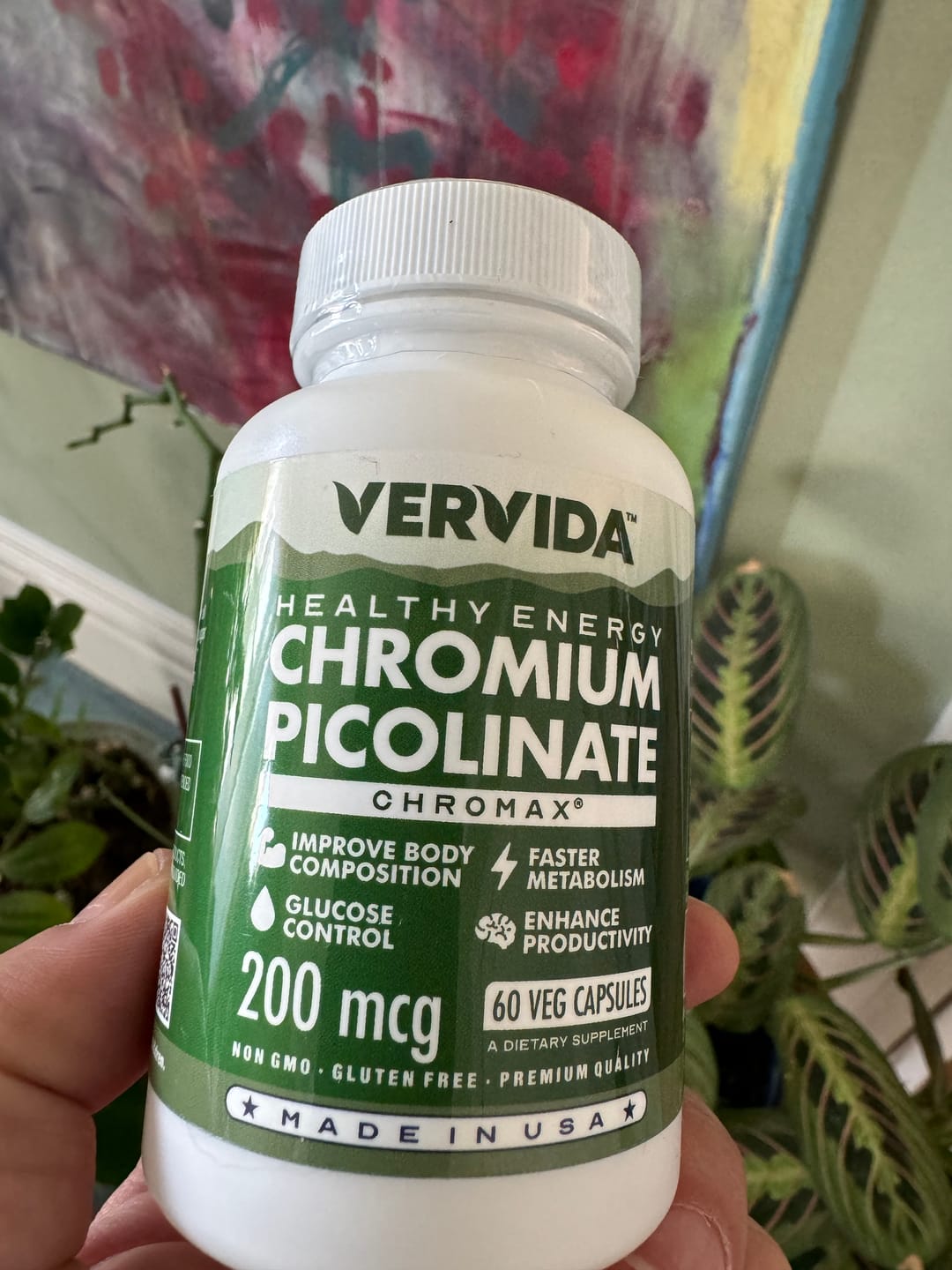 Customer photo review of Vervida Chromium Picolinate - 200 mcg Per Veg Capsule