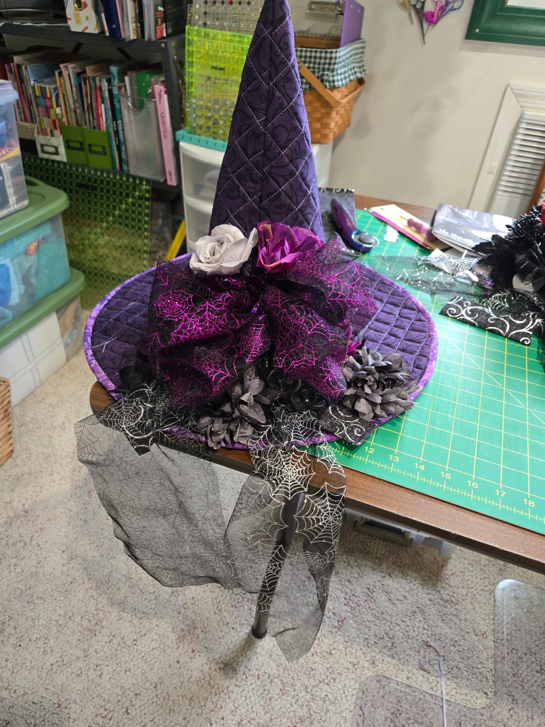 Customer photo review of Spellbound Quilted Witch Hat Sewing Pattern | Printed Pattern