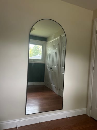 Customer photo review of Black Full Length Arch Mirror (71"H x 31"W)