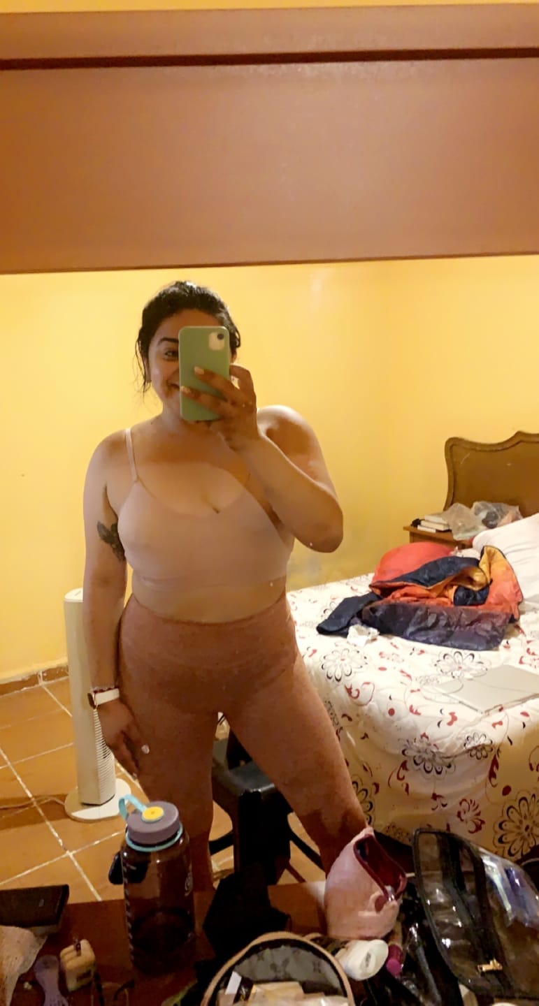 Customer photo review of ALLURE HEATHER 7/8 LEGGINGS