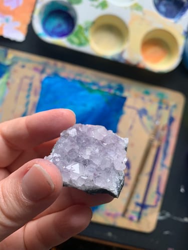 Customer photo review of Raw Amethyst Wellness Stone