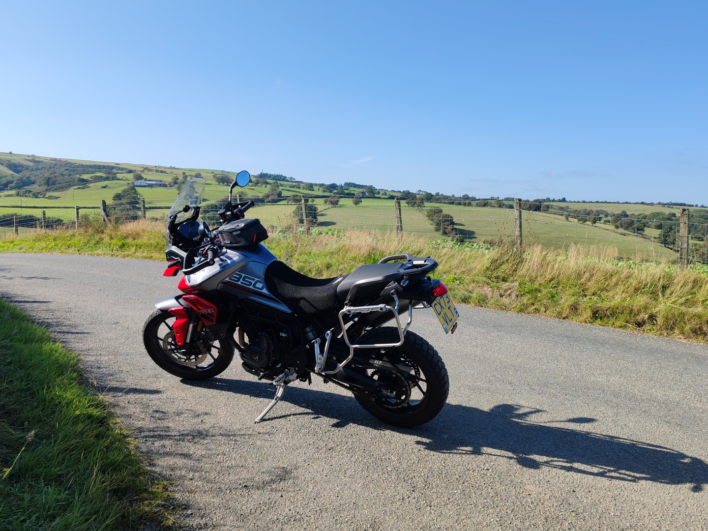 Wind Rider mesh seat cover on a Triumph Tiger 900