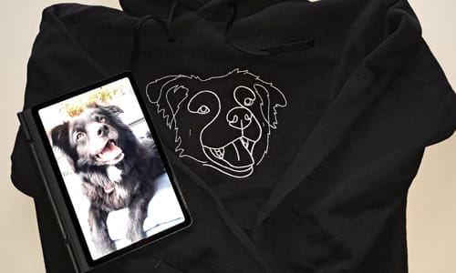 Customer photo review of Personalisierter & bestickter Hoodie