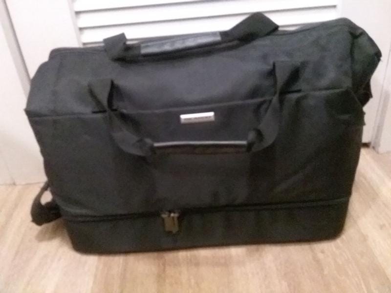Customer photo review of Avalon Drop-Bottom Weekender Duffel