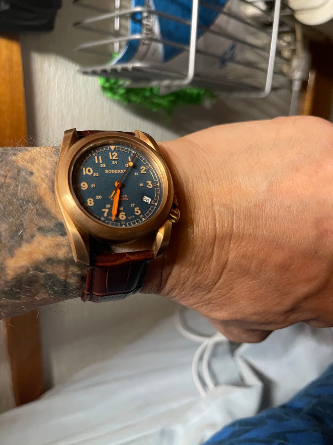 Customer photo review of SEATURTLE.OCEAN(TITANIUM) - Automatic Titanium Diver Watch | Sea Blue
