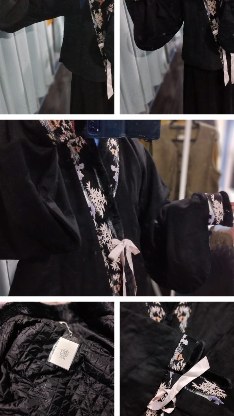 Customer photo review of Tui Qiu 退秋 Return to Autumn Modernized Ming Winter Jiaoling Ao Jacket & Mamian Aoqun Set