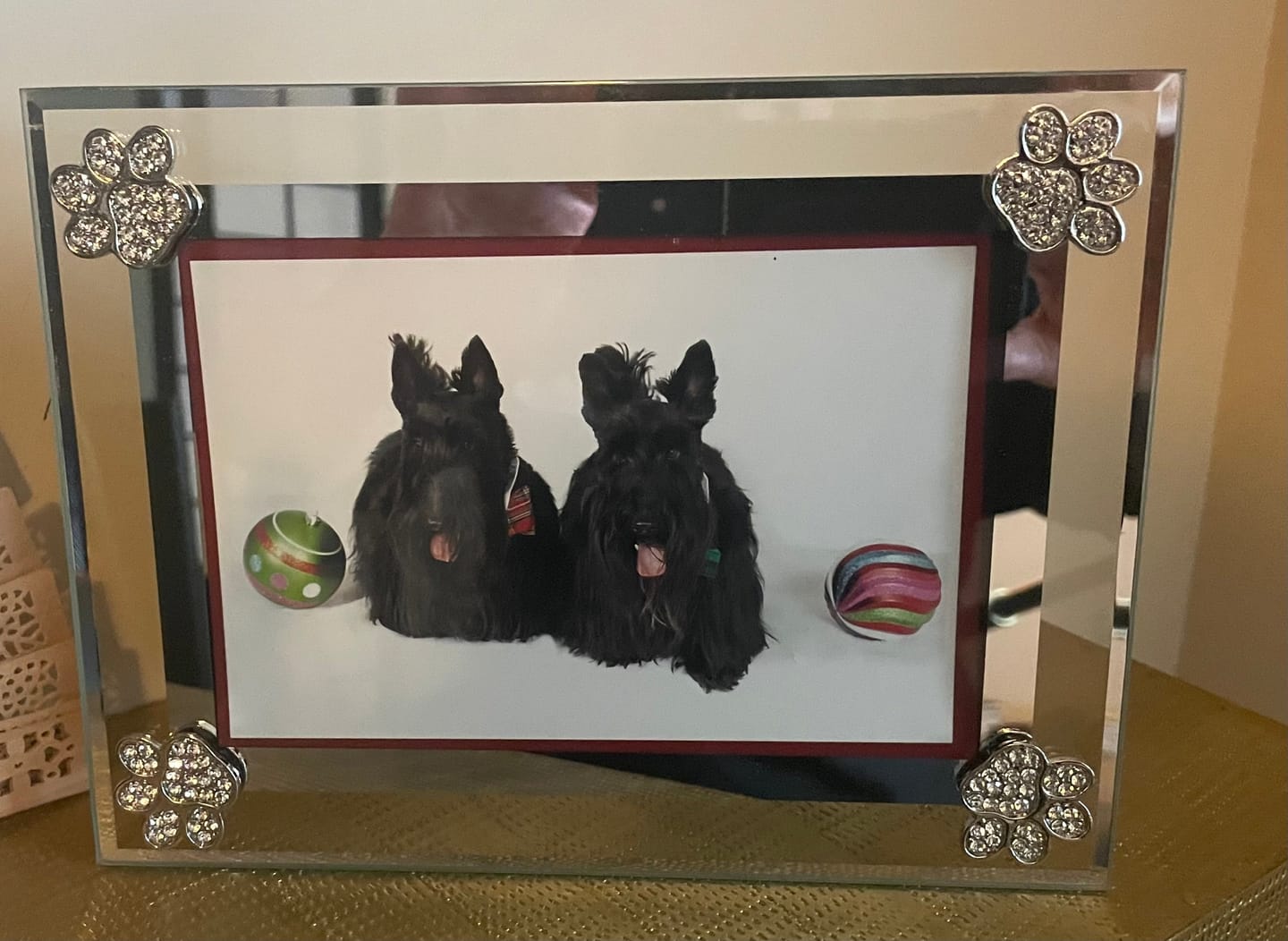 Customer photo review of Paw Print Frame