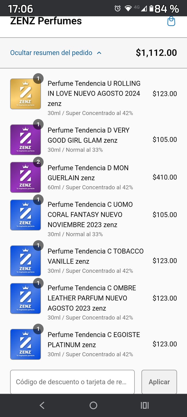 Customer photo review of Perfume Tendencia C OMBRE LEATHER  PARFUM NUEVO AGOSTO 2023 zenz