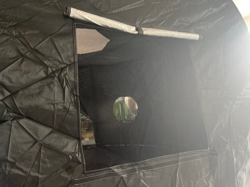 Customer photo review of Trampoline Tent for 14 FT 6 Curved Pole Round Trampoline