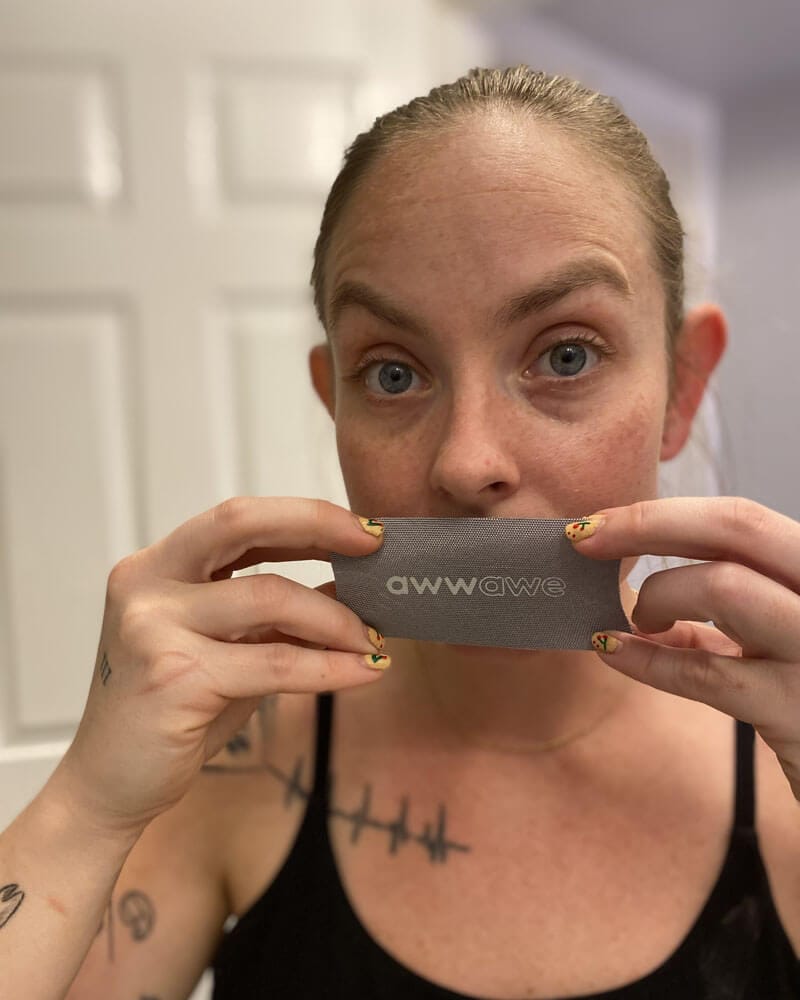 Customer photo review of Premium Bamboo Mouth Tape