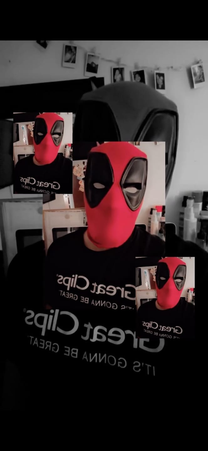 Customer photo review of SpideyJunky™ Deadpool Mask