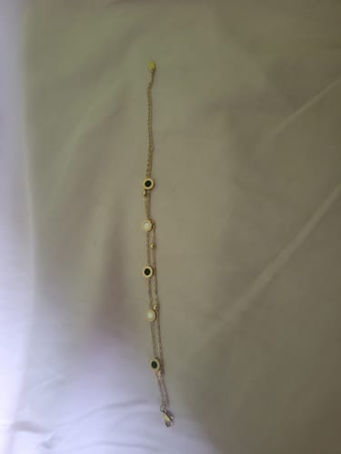 Customer photo review of Onyx & White Stone Bracelet