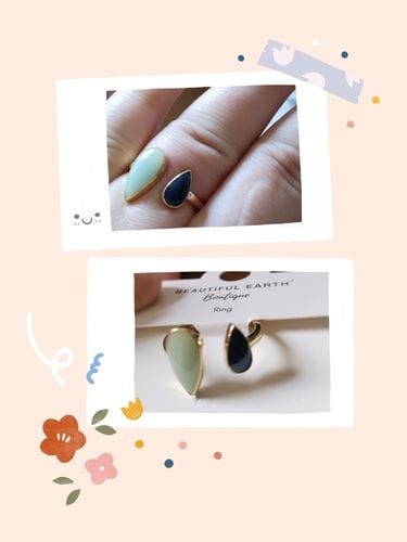 Customer photo review of Aquamarine Teardrop Ring