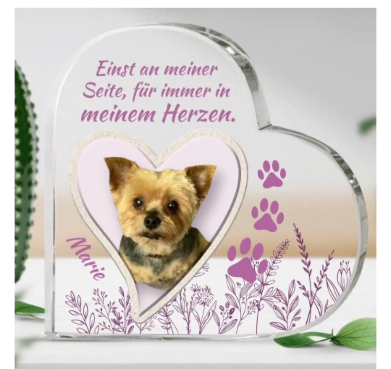 Customer photo review of Einst an meiner Seite - Individuelles Glasherz