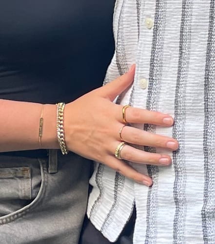 Customer photo review of Mina Gold Wave Ring