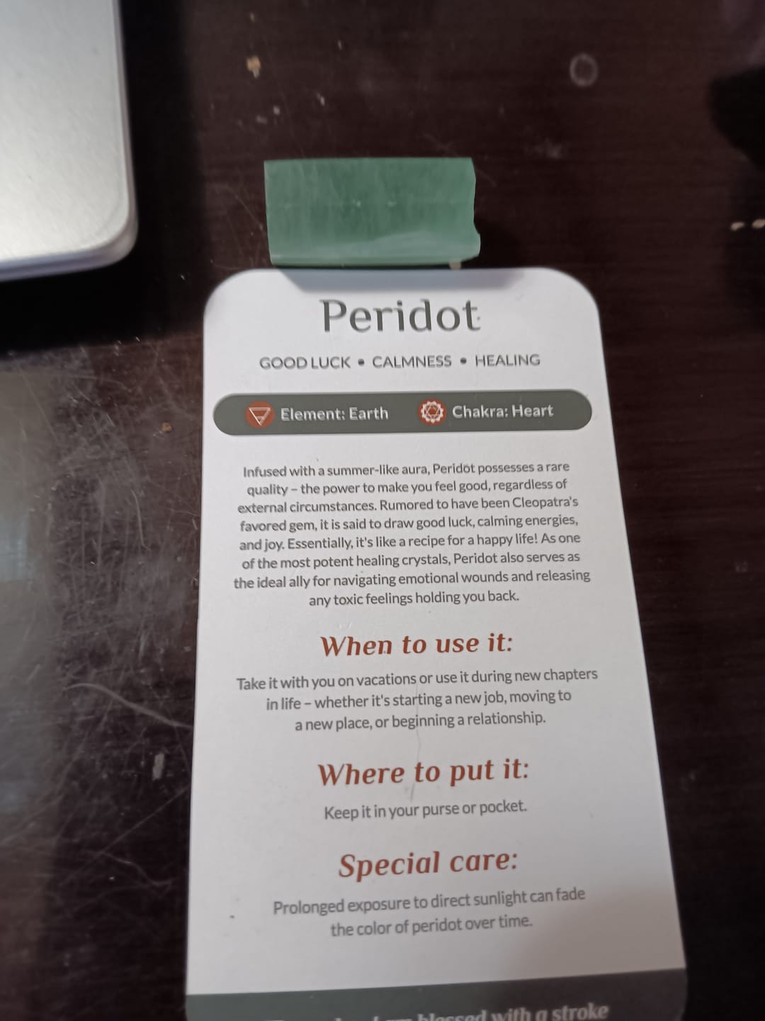 Customer photo review of The Crystal Wisdom Card Deck