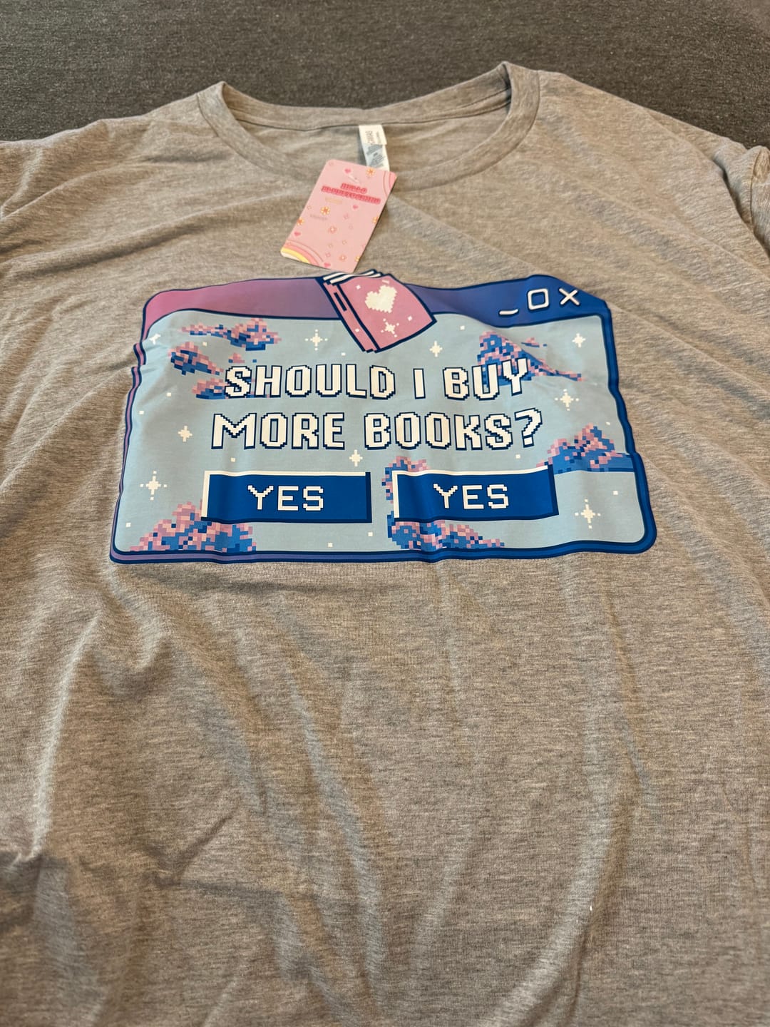 Customer photo review of Book Lovers Monthly T-Shirt Club