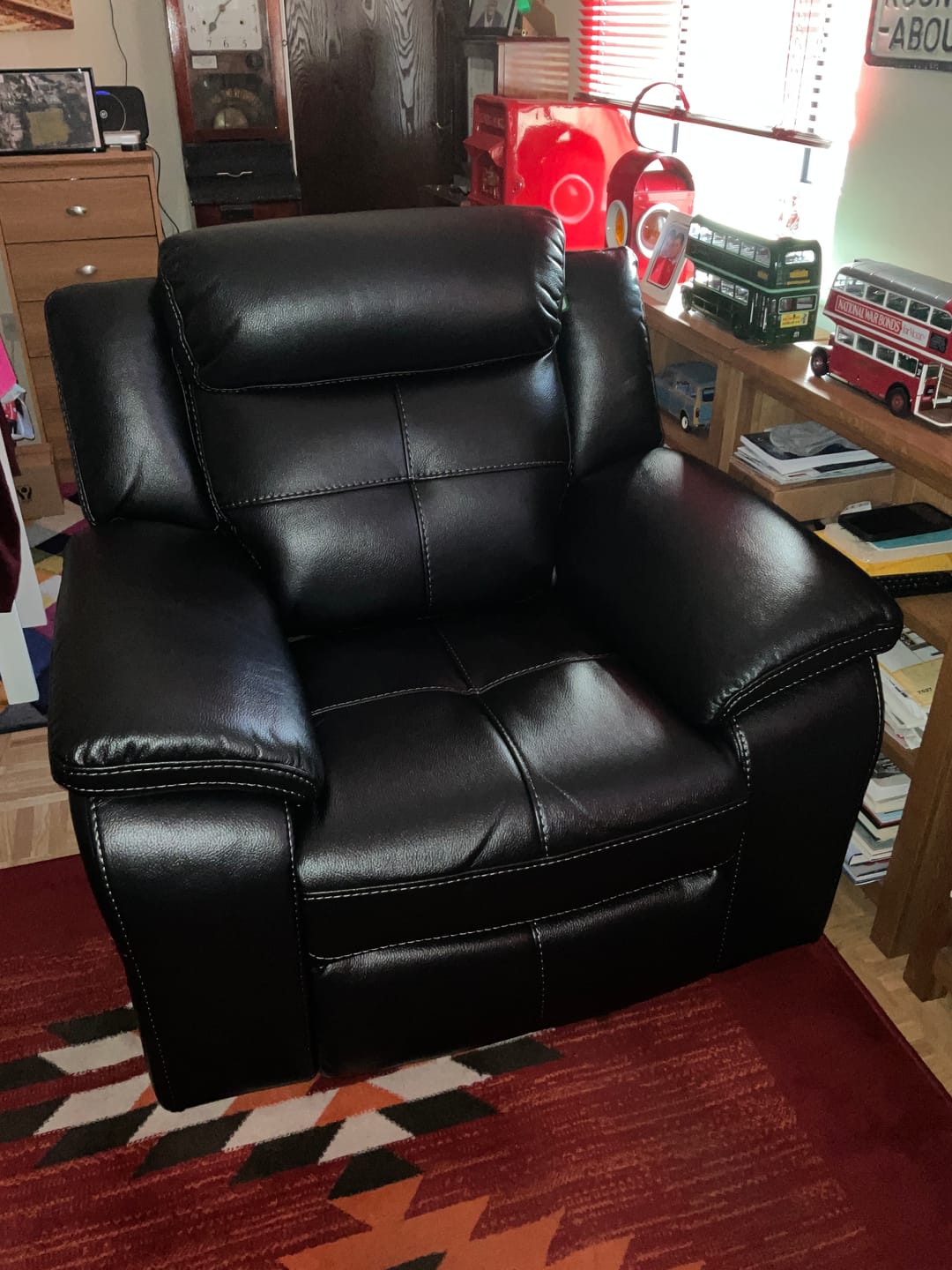 Customer photo review of Langdale Recliner Armchair Black