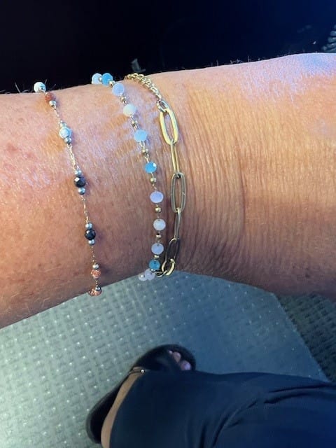 Customer photo review of Lulu Beaded Stone Bracelet