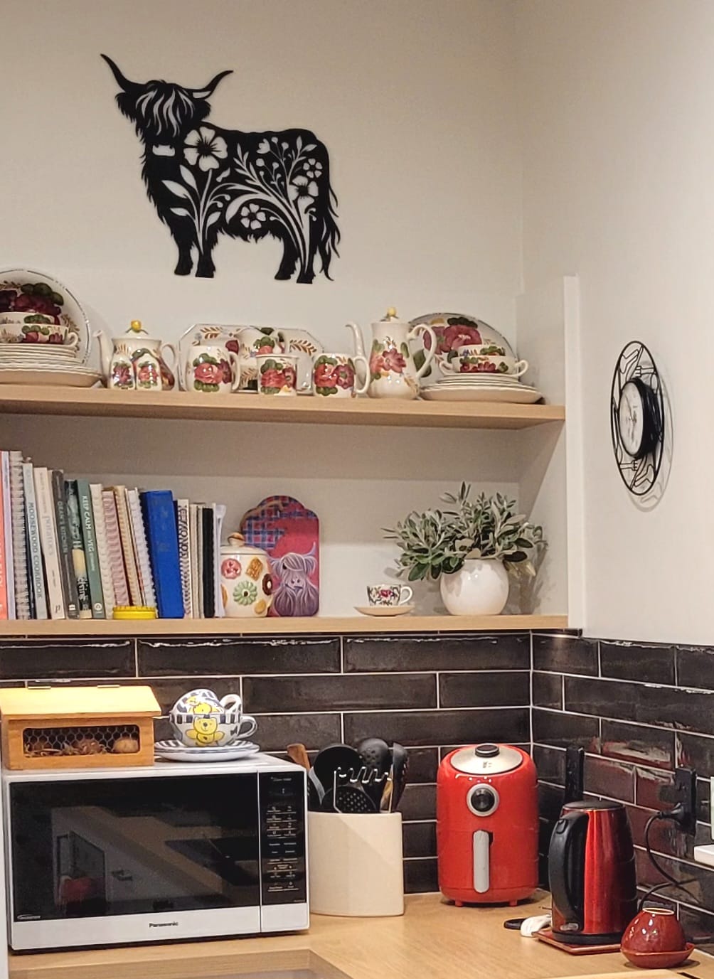 Customer photo review of Floral Highland Cow