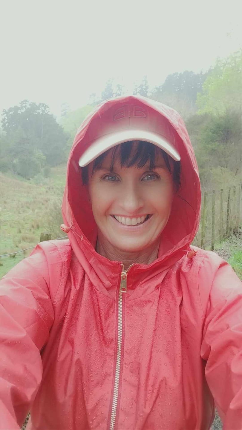 Customer photo review of Coral Cherry Raincoat