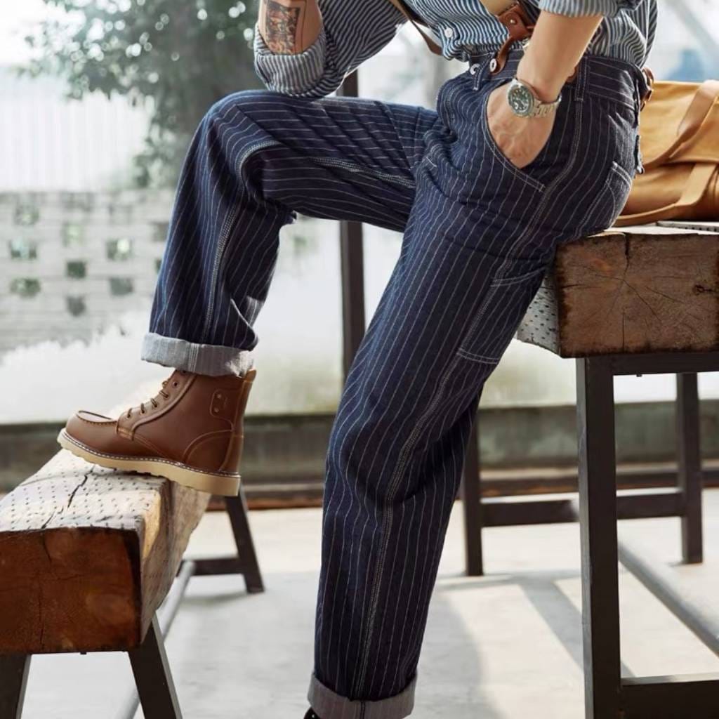 Customer photo review of Wabash Stripe Work Pants