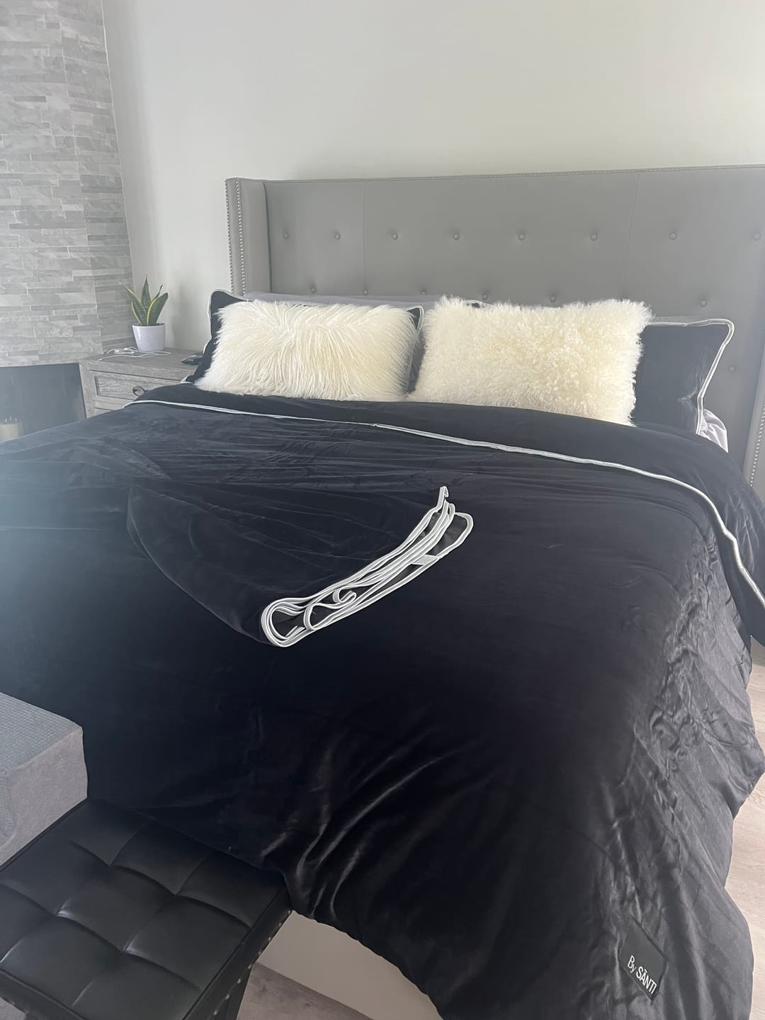 Customer photo review of BRISA Over-Sized Eucalyptus Bedding Set