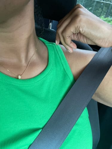 Customer photo review of Gigi Crystal 18K Gold Necklace
