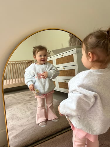 Customer photo review of Kids Soll Fleece Set - Grey/Pink