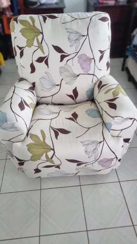 Customer photo review of Stretch Printing Recliner Cover Sofa Slipcovers with Pockets