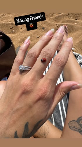 Customer photo review of Sterling Silver Hammered Stacker Ring