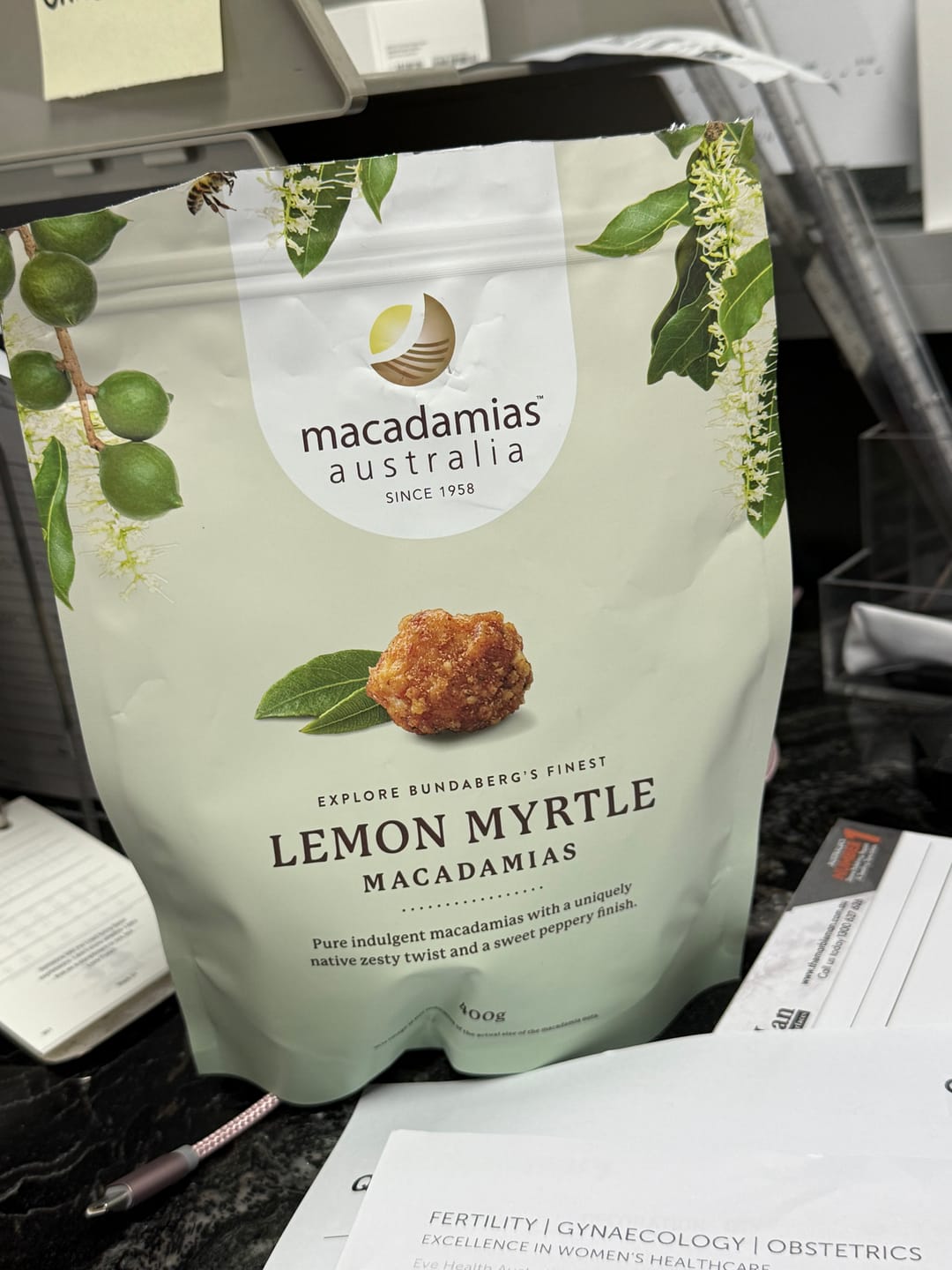 Customer photo review of Lemon Myrtle Macadamias