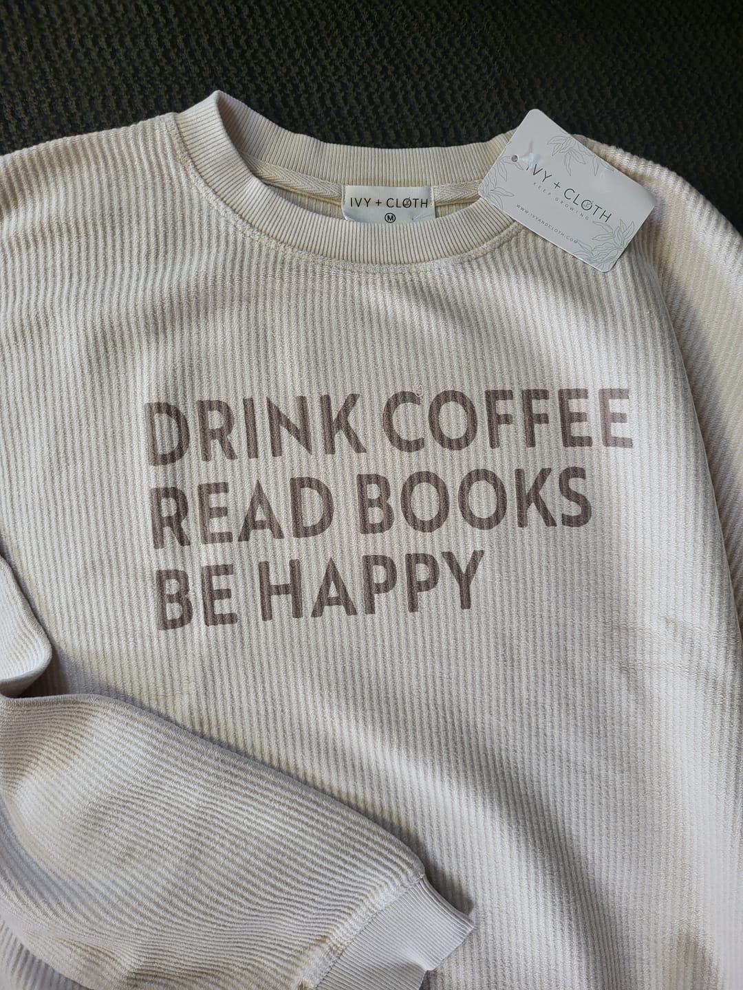 Customer photo review of Drink Coffee Read Books Be Happy