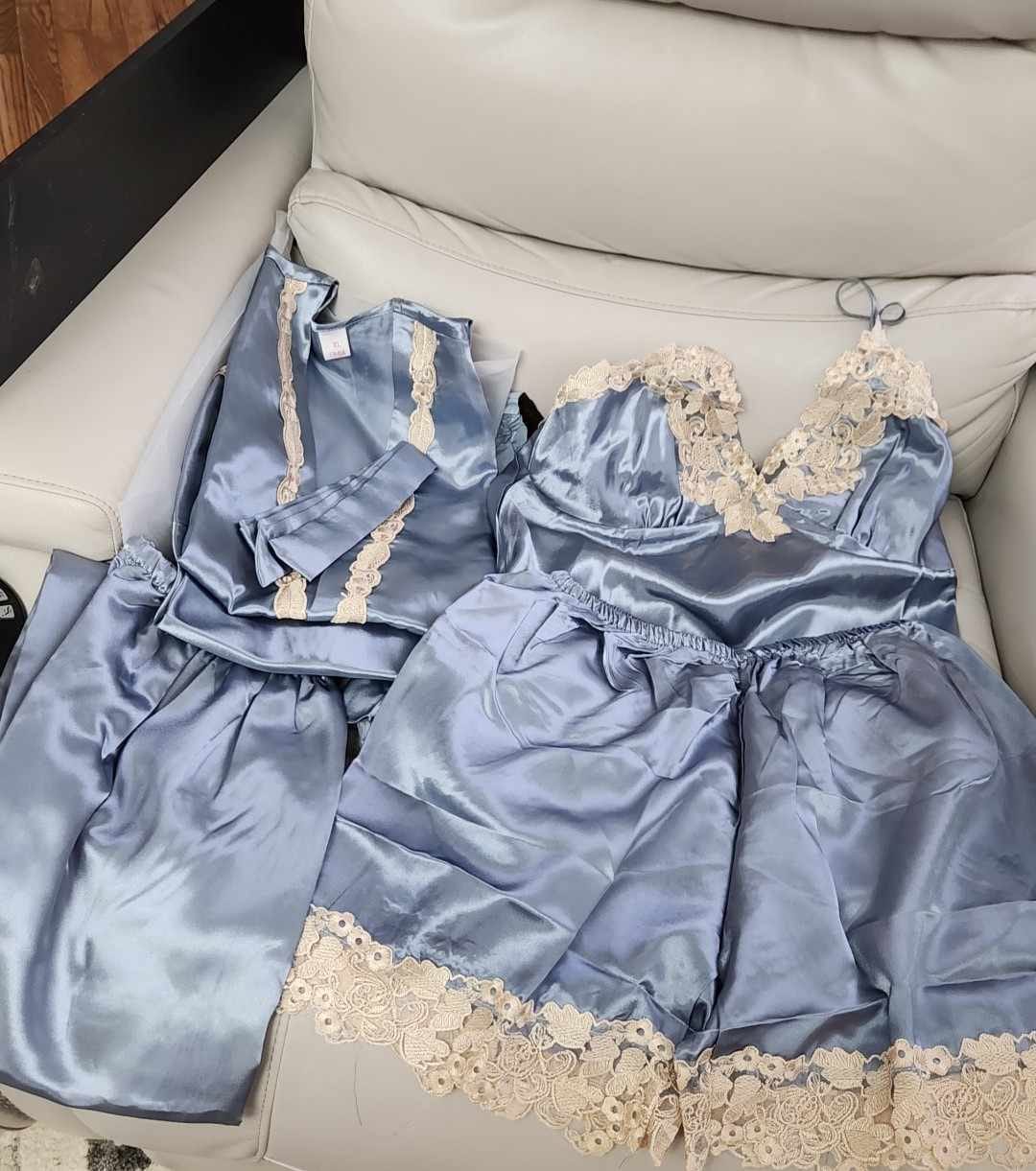 Customer photo review of Satin Sleepwear Pajama Set