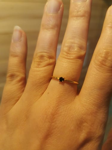 Customer photo review of Birthstone 18K Gold Rings