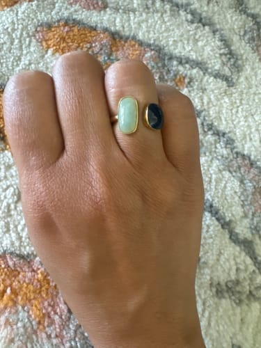 Customer photo review of Aquamarine Wrap Ring