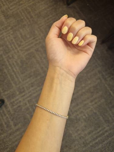 Customer photo review of Cordelia Gold Tennis Bracelet