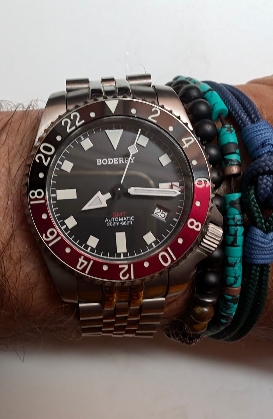 Customer photo review of ADMIRAL GMT - 200M Waterproof Titanium Automatic Diver Watch | Black