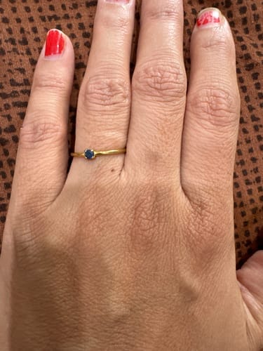 Customer photo review of Birthstone 18K Gold Rings