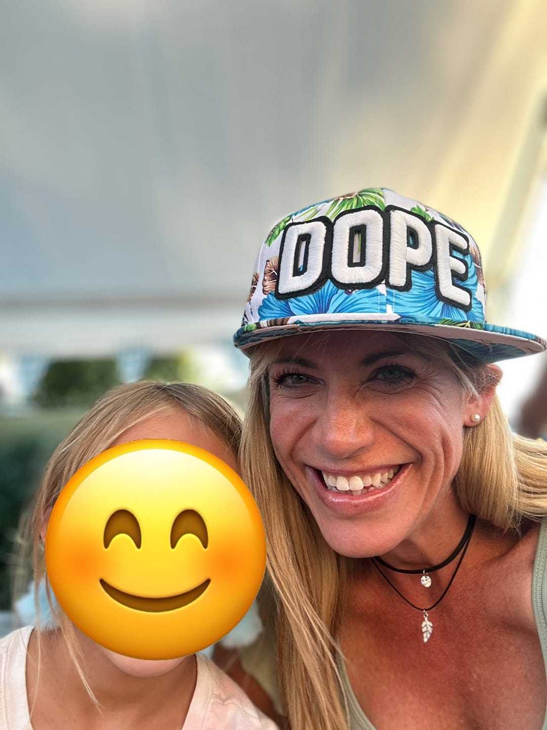 Customer photo review of Floral Glow In The Dark Dope Patched Mid-Pro Snapback Trucker Cap