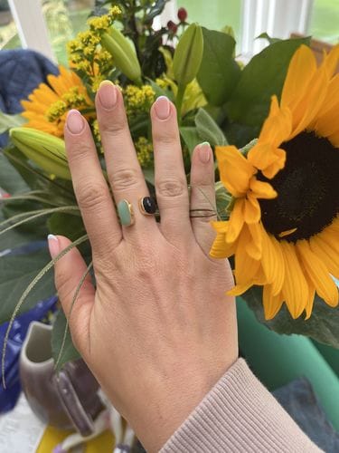 Customer photo review of Aquamarine Wrap Ring