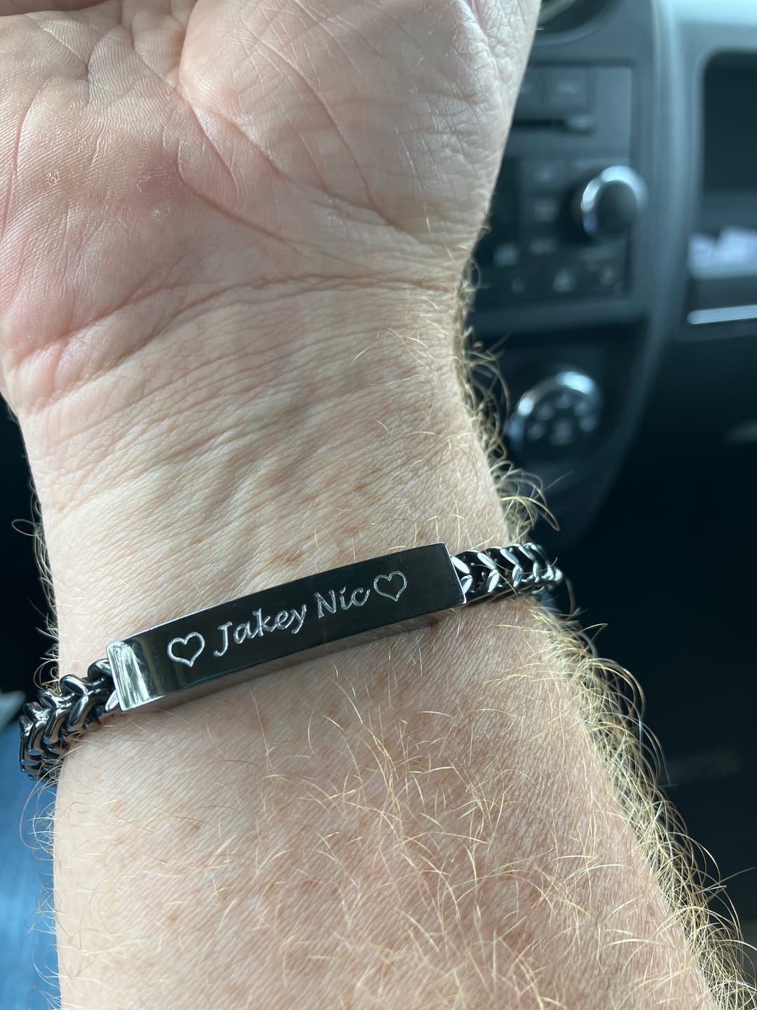 Customer photo review of Franco Link ID Urn Bracelet | 6MM