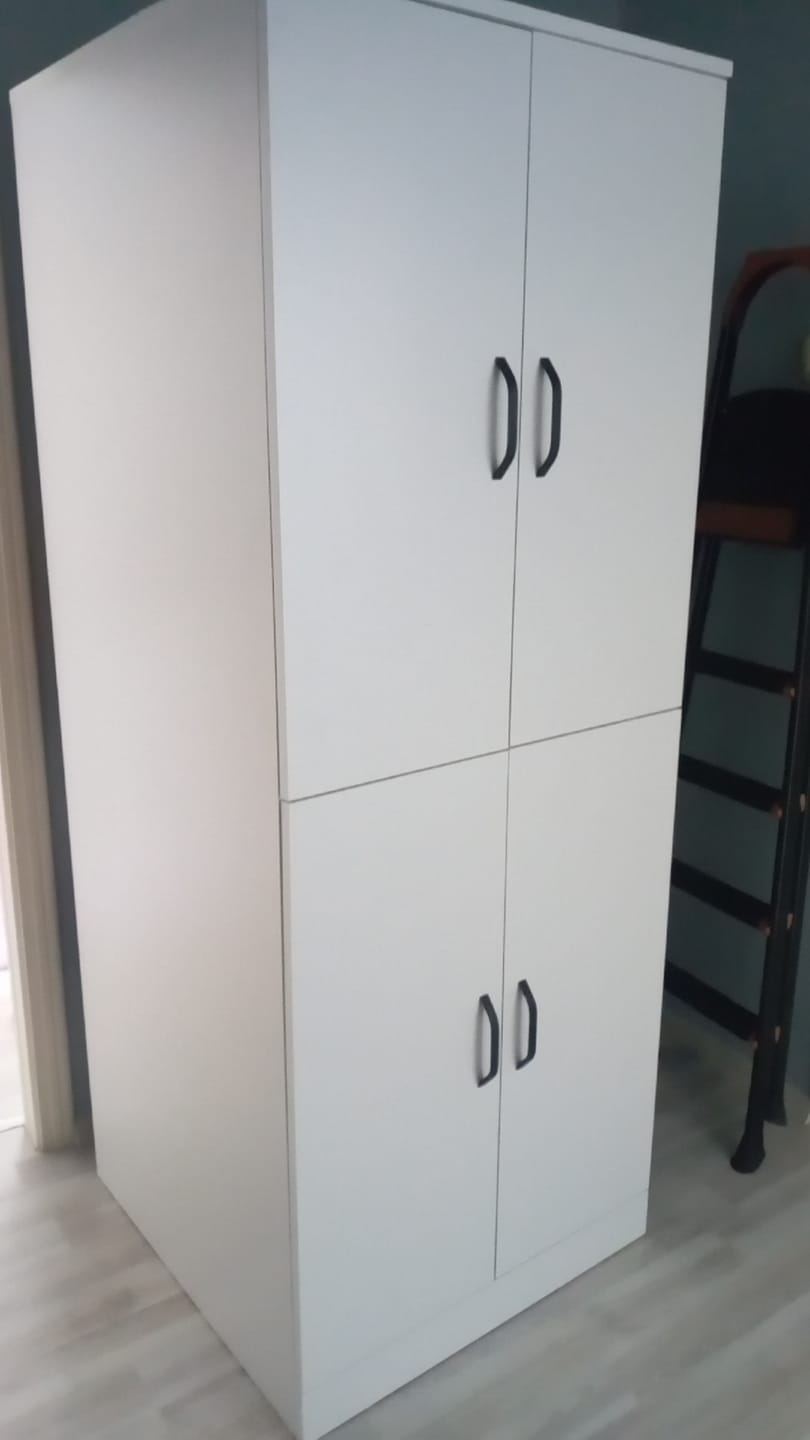 Customer photo review of Rani KD109 Çamaşır Makinesi Dolabı 4 Kapaklı 2 Raflı Banyo Dolabı Beyaz