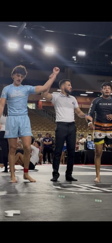 Customer photo review of Bandana Blue BJJ - Short Sleeve Rashguard Brazilian Jiu Jitsu