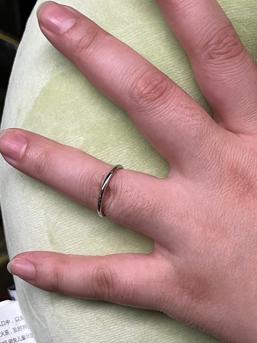 Customer photo review of Louily Simple Wedding Band For Women In Sterling Silver