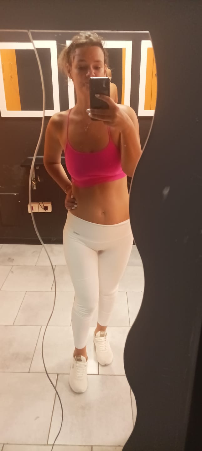 Customer photo review of Leggings All-Up Bianco