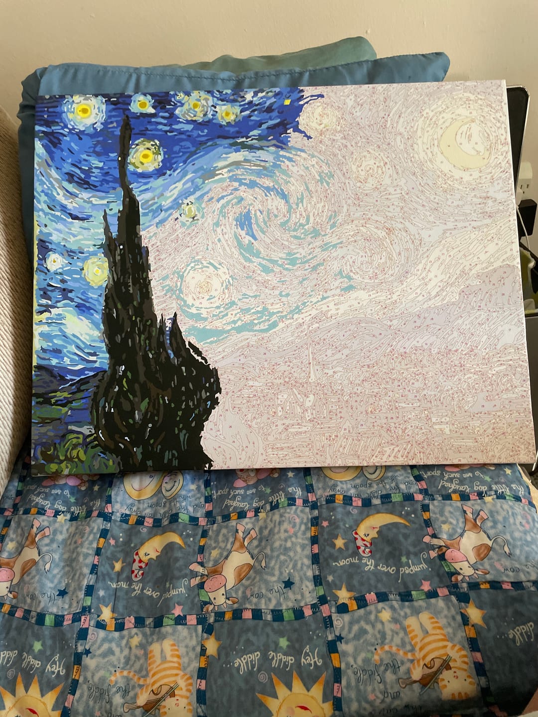 Customer photo review of Starry Night Paint by Numbers