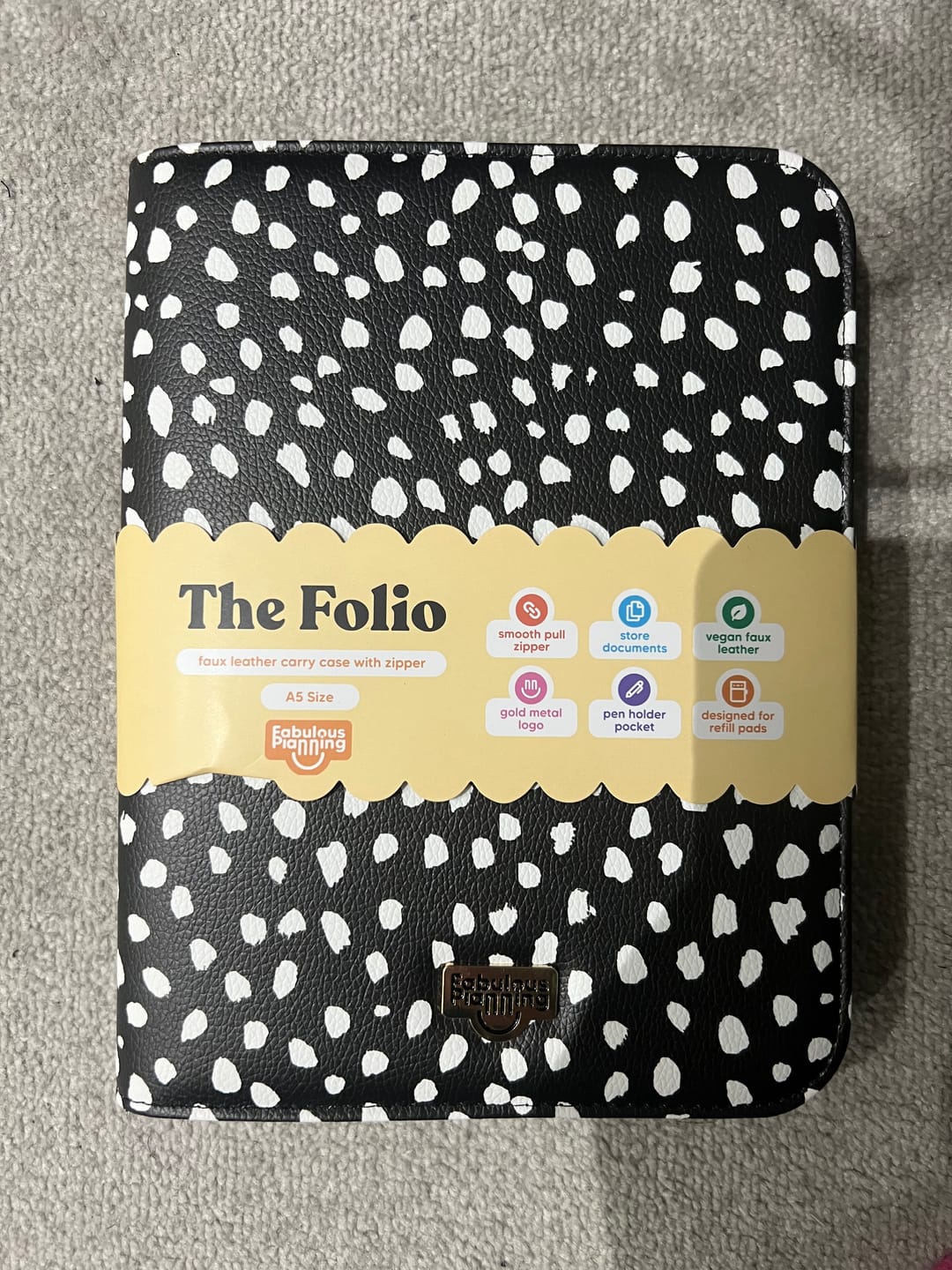 Customer photo review of A5 Folio - Reverse Dalmatian