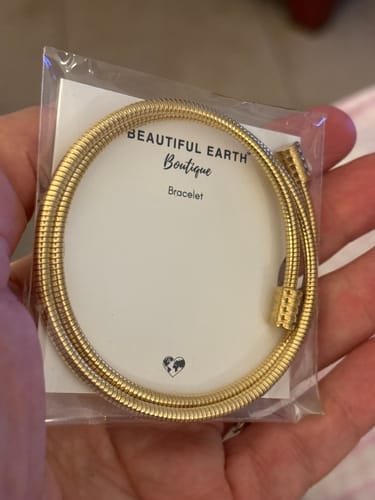 Customer photo review of Twisted Gold Bracelet